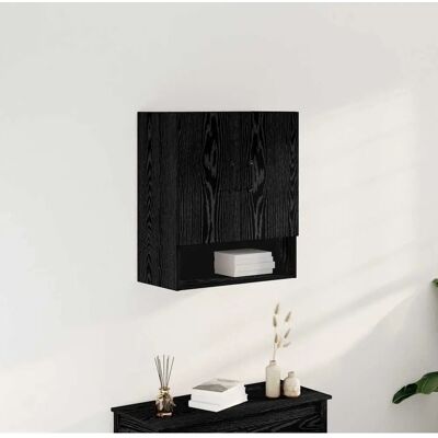 Vidaxl Wandschrank - Schwarze Eiche - 60x30x70 cm - Aus Spanplatte Vidaxl Wandschrank - Schwarze Eiche - 60x30x70 cm - Aus Spanplatte