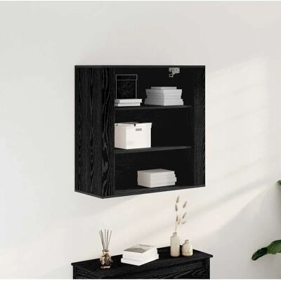 vidaXL Meuble mural en chêne noir avec 3 étagères - Wandschrank - Publicité vidaXL Meuble mural en chêne noir avec 3 étagères - Wandschrank - Publicité