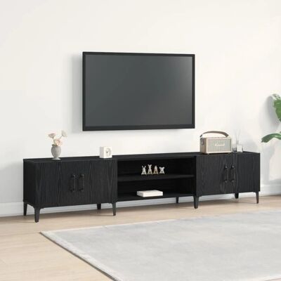 VidaXL Schwarzes Tischler-Eichenholz TV-Schrank VidaXL Schwarzes Tischler-Eichenholz TV-Schrank