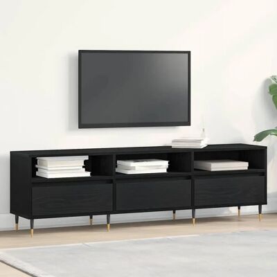 Vidaxl Meuble TV Noyer Noir 150x30x44,5 cm - Meuble de Salon - Publicité Vidaxl Meuble TV Noyer Noir 150x30x44,5 cm - Meuble de Salon - Publicité