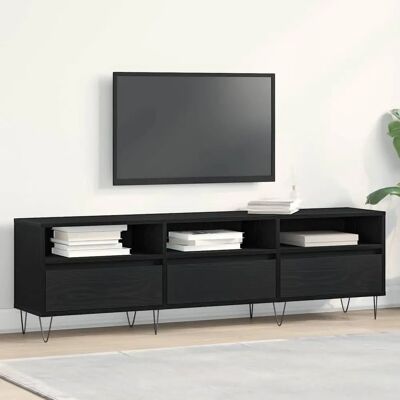 Vidaxl Schwarzes Holz-TV-Schrank - 150x30x44,5 cm - TV-Schrank Vidaxl Schwarzes Holz-TV-Schrank - 150x30x44,5 cm - TV-Schrank