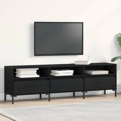 Vidaxl Schwarzer Eichen-TV-Schrank - Modernes Design & Großer Stauraum Vidaxl Schwarzer Eichen-TV-Schrank - Modernes Design & Großer Stauraum
