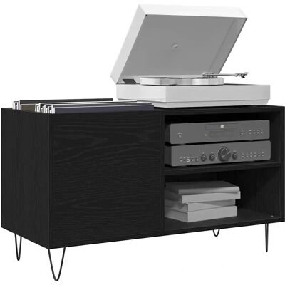vidaXL Zwart eiken vinylrecordkast - Dressoir vidaXL Zwart eiken vinylrecordkast - Dressoir