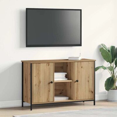 Vidaxl Schwarzes Eichen-TV-Schrank - TV-Schrank Vidaxl Schwarzes Eichen-TV-Schrank - TV-Schrank