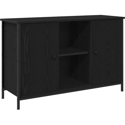 VidaXL Zwarte Eiken TV-kast - 101x35x65 cm Moderne Opbergoplossing VidaXL Zwarte Eiken TV-kast - 101x35x65 cm Moderne Opbergoplossing