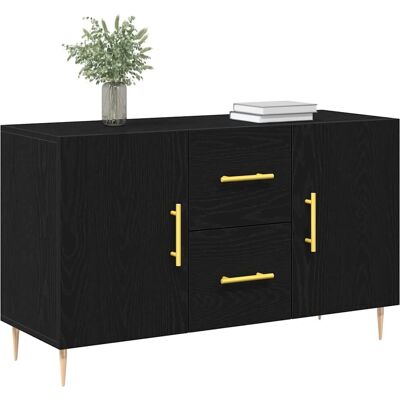 vidaXL Sort eg sideboard - Opbevaringsløsning & Moderne design vidaXL Sort eg sideboard - Opbevaringsløsning & Moderne design