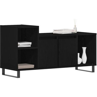 VidaXL TV-Schrank Schwarz Eiche Modern Stauraum & Türen VidaXL TV-Schrank Schwarz Eiche Modern Stauraum & Türen
