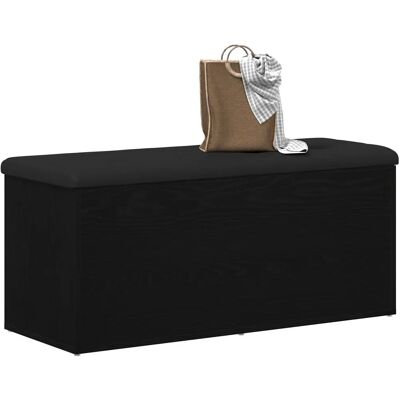 vidaXL Storage Bench Black - Storage Bench, Modern, Small vidaXL Storage Bench Black - Storage Bench, Modern, Small
