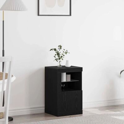 VidaXL Sideboard with LED Lights Black Oak 41x37x67 cm VidaXL Sideboard with LED Lights Black Oak 41x37x67 cm