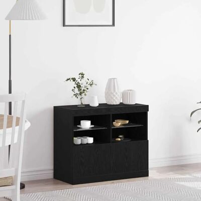 vidaXL Sideboard Schwarze Eiche Mittel Buffet vidaXL Sideboard Schwarze Eiche Mittel Buffet