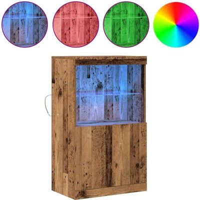 VIDAXL - Rustikaler handgefertigter Sideboard mit LED-Beleuchtung - 60x37x100 cm VIDAXL - Rustikaler handgefertigter Sideboard mit LED-Beleuchtung - 60x37x100 cm