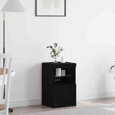 Vidaxl Schwarzer Holz TV-Schrank mit LED-Beleuchtung Vidaxl Schwarzer Holz TV-Schrank mit LED-Beleuchtung