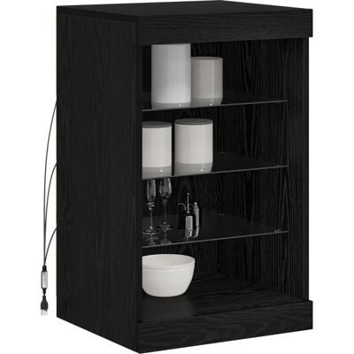 Vidaxl Zwart Houten 41x37x67 cm Modern Opbergkast - Kast Vidaxl Zwart Houten 41x37x67 cm Modern Opbergkast - Kast