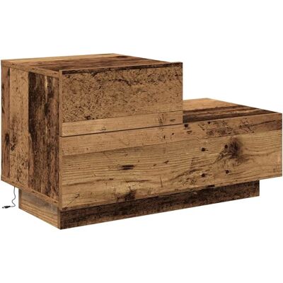 vidaXL Table de nuit Bois ancien Rangement rustique - Table de nuit - Publicité vidaXL Table de nuit Bois ancien Rangement rustique - Table de nuit - Publicité