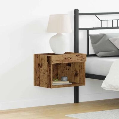 Vidaxl Rustik Holz-Wandregal mit LED 2 Stück 40x30x30 cm Vidaxl Rustik Holz-Wandregal mit LED 2 Stück 40x30x30 cm