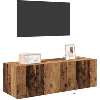 Vidaxl Rustic Wood TV Cabinet with LED Backlight - TV Cabinet Vidaxl Rustic Wood TV Cabinet with LED Backlight - TV Cabinet