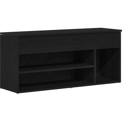 vidaXL Banc à chaussures en chêne noir 102x30,5x45 cm Bois d'ingénierie - Banc à chaussures - Publicité vidaXL Banc à chaussures en chêne noir 102x30,5x45 cm Bois d'ingénierie - Banc à chaussures - Publicité