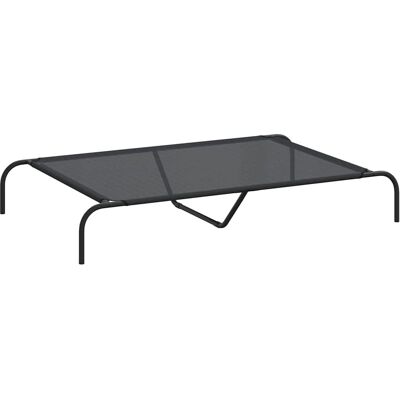vidaXL Erhöhtes Hundebett Schwarz 130x80x20 cm Textilene Stahl vidaXL Erhöhtes Hundebett Schwarz 130x80x20 cm Textilene Stahl