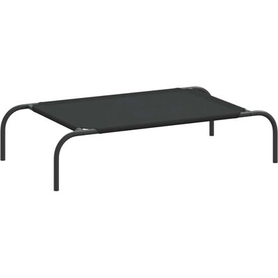 vidaXL Hundebett Erhöht Schwarz 90x50x20 cm Oxford-Stahl vidaXL Hundebett Erhöht Schwarz 90x50x20 cm Oxford-Stahl