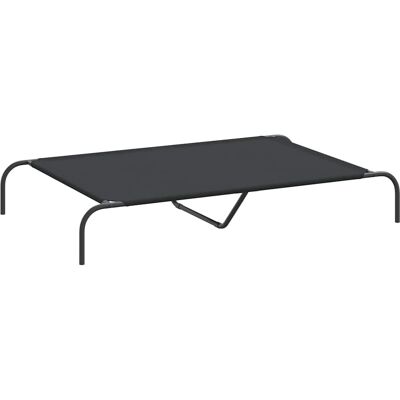 vidaXL Hundebett Erhöht Schwarz 130x80x20 cm Oxford-Gewebe und Stahl vidaXL Hundebett Erhöht Schwarz 130x80x20 cm Oxford-Gewebe und Stahl