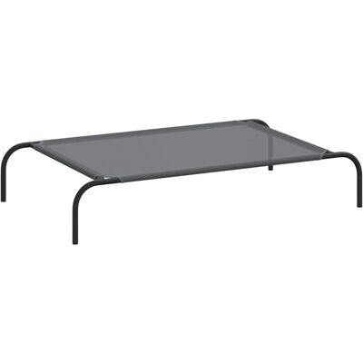 vidaXL Erhöht Hundebett Grau 110x65x20cm Textilene Stahl vidaXL Erhöht Hundebett Grau 110x65x20cm Textilene Stahl