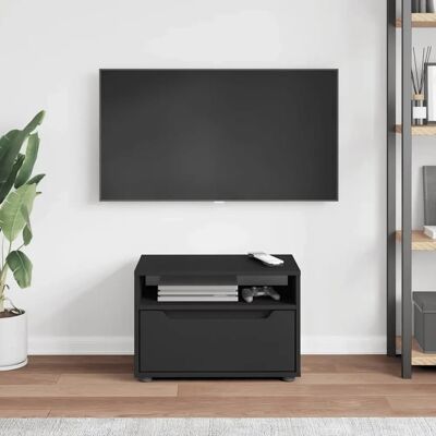 vidaXL TV-Schrank VISNES Schwarz 60x40x38cm Holzwerkstoff vidaXL TV-Schrank VISNES Schwarz 60x40x38cm Holzwerkstoff