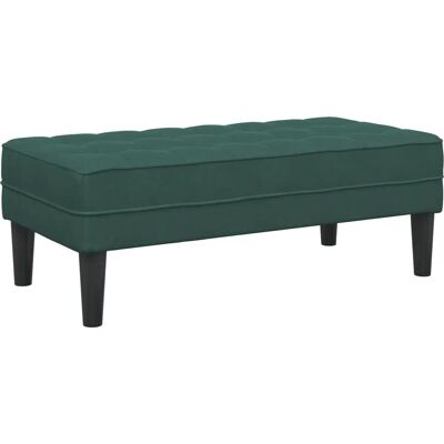 vidaXL Banc en Velours Vert Foncé 113x57x39 cm - Banc vidaXL Banc en Velours Vert Foncé 113x57x39 cm - Banc