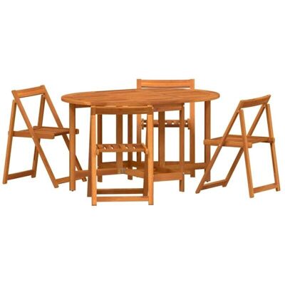 Vidaxl Wooden Garden Butterfly 5-Piece Folding Dining Set - Garden Furniture Vidaxl Wooden Garden Butterfly 5-Piece Folding Dining Set - Garden Furniture