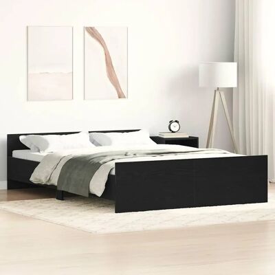 vidaXL Bettgestell - 140x190 cm, Schwarz, Stabil - Bettart vidaXL Bettgestell - 140x190 cm, Schwarz, Stabil - Bettart