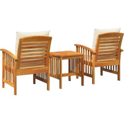 vidaXL Gartenlounge-Set Cremeweiß Holz Mittel - Gartenlounge-Set vidaXL Gartenlounge-Set Cremeweiß Holz Mittel - Gartenlounge-Set