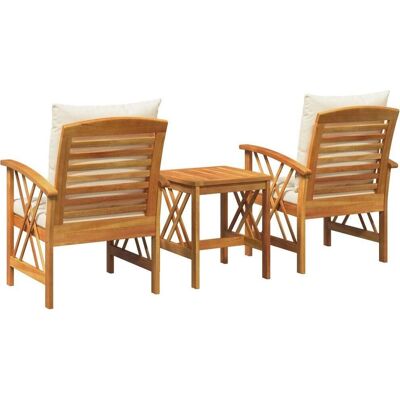 VidaXl 3-teiliges Gartenset - Rustikale Outdoormöbel VidaXl 3-teiliges Gartenset - Rustikale Outdoormöbel