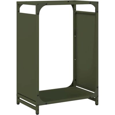 vidaXL Kaminholzregal Olivgrün - 44x28x65 cm - Stahl vidaXL Kaminholzregal Olivgrün - 44x28x65 cm - Stahl