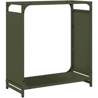 vidaXL Ständer für Brennholz Olive Green 60x28x65 cm Kaltgewalzter Stahl - Brennholzständer vidaXL Ständer für Brennholz Olive Green 60x28x65 cm Kaltgewalzter Stahl - Brennholzständer