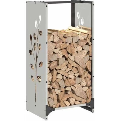 vidaXL Houtopslagrek - Roestvrij staal 40x30x80 cm - Houtopslagrek vidaXL Houtopslagrek - Roestvrij staal 40x30x80 cm - Houtopslagrek