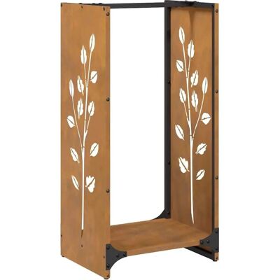vidaXL Houtopslagrek - Weerbestendig Staal - 40x30x80 cm vidaXL Houtopslagrek - Weerbestendig Staal - 40x30x80 cm