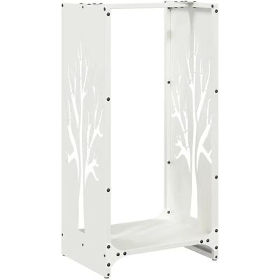 vidaXL Kaminholzregal Weiß 40x30x80 cm Kaltgewalzter Stahl - Kaminholzregal vidaXL Kaminholzregal Weiß 40x30x80 cm Kaltgewalzter Stahl - Kaminholzregal