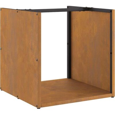 vidaXL Steel Weatherproof Firewood Rack 40x40x40 cm - Firewood Storage vidaXL Steel Weatherproof Firewood Rack 40x40x40 cm - Firewood Storage