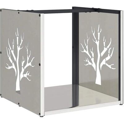 vidaXL Porte-bûches - Acier inoxydable - 40x40x40 cm - Argent - Support pour bois de chauffage - Publicité vidaXL Porte-bûches - Acier inoxydable - 40x40x40 cm - Argent - Support pour bois de chauffage - Publicité