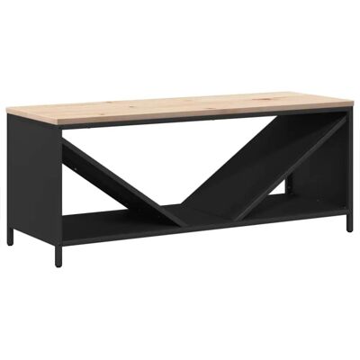 vidaXL Brennholzregal mit Holzplatte Schwarz 100,5x35,5x40 cm vidaXL Brennholzregal mit Holzplatte Schwarz 100,5x35,5x40 cm