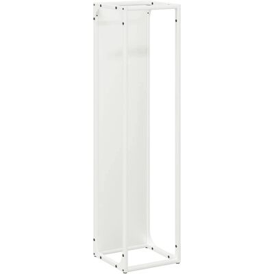 vidaXL Firewood Rack White - 25x25x100 cm - Steel - Stable vidaXL Firewood Rack White - 25x25x100 cm - Steel - Stable
