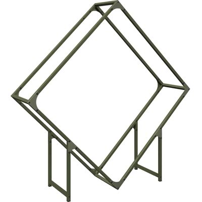vidaXL Kaminholzregal - Stahl, Kapazität 100kg - 100x25x100 cm - Kaminholzständer vidaXL Kaminholzregal - Stahl, Kapazität 100kg - 100x25x100 cm - Kaminholzständer