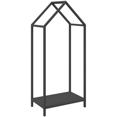 vidaXL Kaminholzregal Schwarz - 40 x 25 x 90 cm - Kaminholzhalter vidaXL Kaminholzregal Schwarz - 40 x 25 x 90 cm - Kaminholzhalter