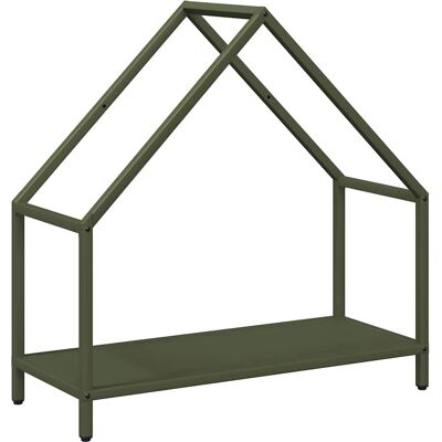 vidaXL Kaminholzregal - 60x25x60 cm - Stahl - Olivgrün - Kaminholzregal vidaXL Kaminholzregal - 60x25x60 cm - Stahl - Olivgrün - Kaminholzregal