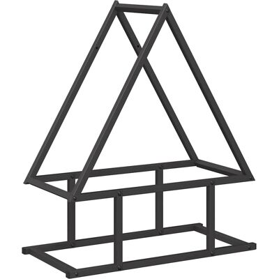 vidaXL Feuerholzständer Schwarz 50x25x60 cm Kaltgewalzter Stahl vidaXL Feuerholzständer Schwarz 50x25x60 cm Kaltgewalzter Stahl