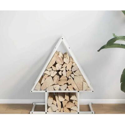 vidaXL Râtelier à bois Blanc - 50 x 25 x 60 cm - Support pour bois de chauffage - Publicité vidaXL Râtelier à bois Blanc - 50 x 25 x 60 cm - Support pour bois de chauffage - Publicité