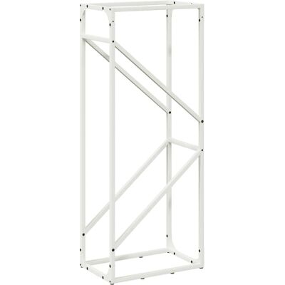 vidaXL Feuerholzständer Weiß 40x25x100 cm Kaltgewalzter Stahl - Feuerholzständer vidaXL Feuerholzständer Weiß 40x25x100 cm Kaltgewalzter Stahl - Feuerholzständer
