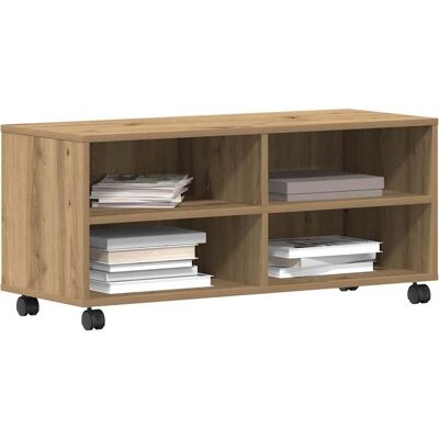 Vidaxl Massief Eikenhouten TV Meubel – 90x35x35 cm Modern Entertainment Center Vidaxl Massief Eikenhouten TV Meubel – 90x35x35 cm Modern Entertainment Center