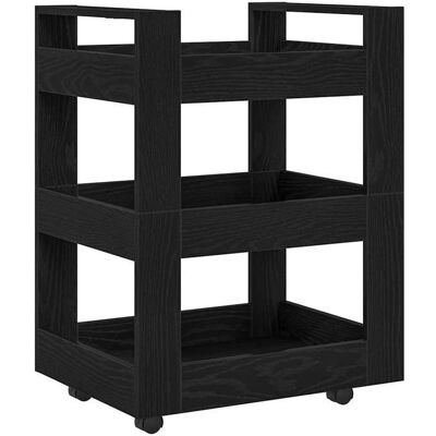 vidaXL Chariot de Cuisine Noir 60x45x80 cm Matériau Bois Composé - Chariot de Cuisine - Publicité vidaXL Chariot de Cuisine Noir 60x45x80 cm Matériau Bois Composé - Chariot de Cuisine - Publicité
