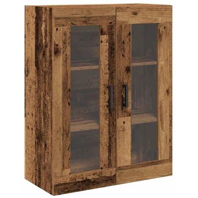 Vidaxl Wandgemonteerde Landelijke Glazen Deur Kast - 69.5x34x90 cm Vidaxl Wandgemonteerde Landelijke Glazen Deur Kast - 69.5x34x90 cm