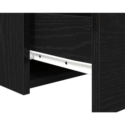 Vidaxl Schwarzer Eichen Nachttisch 50x40x45 cm Modern & Elegant Vidaxl Schwarzer Eichen Nachttisch 50x40x45 cm Modern & Elegant